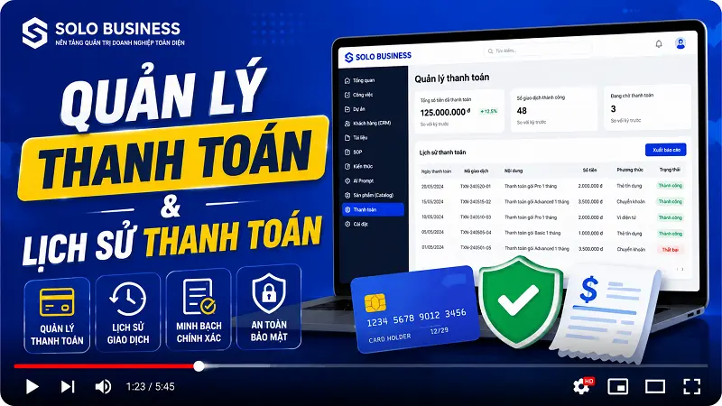 Quản lý Thanh toán và Lịch sử thanh toán